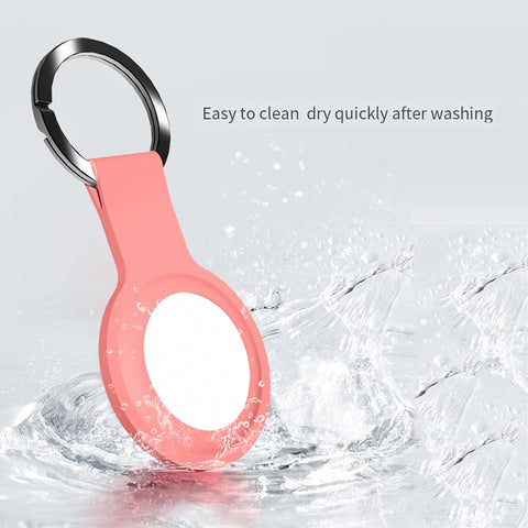 Mutural Liquid Silicone Protective Case with Key Ring for AirTag 2nd Gen / AirTag 1st Gen