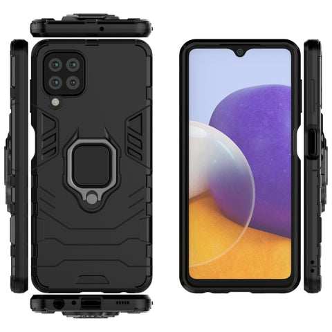 Shockproof PC + TPU Protective Case with Magnetic Ring Holder, For Samsung Galaxy A22 4G