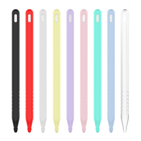 3 in 1 Pure Color Silicone Stylus Pen Protective Case Set for Apple Pencil 2