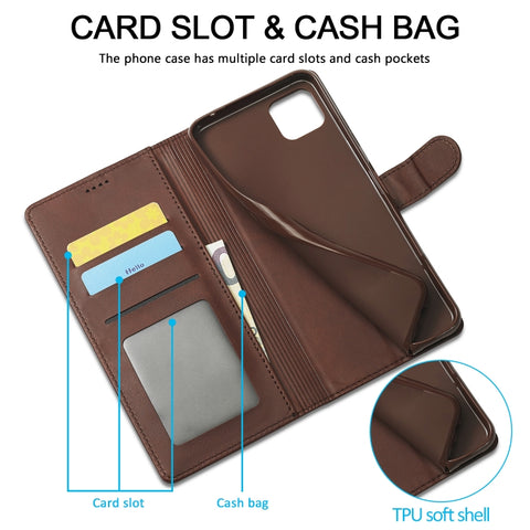 LC.IMEEKE Calf Texture Horizontal Flip Leather Case with Holder & Card Slots & Wallet, For Samsung Galaxy A22 5G