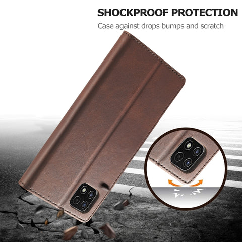 LC.IMEEKE Calf Texture Horizontal Flip Leather Case with Holder & Card Slots & Wallet, For Samsung Galaxy A22 5G