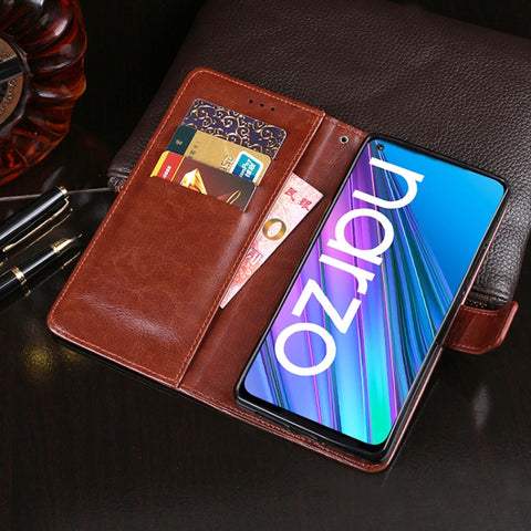 idewei Crazy Horse Texture Horizontal Flip Leather Case with Holder & Card Slots & Wallet, For OPPO Realme Narzo 30 5G, For Samsung Galaxy A82 5G, For Wiko Y62, For Xiaomi Poco M3 Pro 5G, For Xiaomi M3 Pro 5G