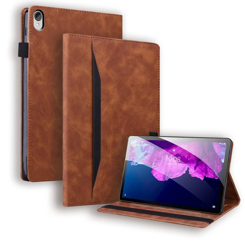 Business Shockproof Horizontal Flip Leather Case with Holder & Card Slots & Photo Frame & Pen Slot, For Lenovo Tab M8 FHD TB-8505F / TB-8705X 8.0 inch, For Lenovo Tab M10 HD Gen 2 TB-X306F, For Lenovo Tab P11 TB-J606F                                   ...