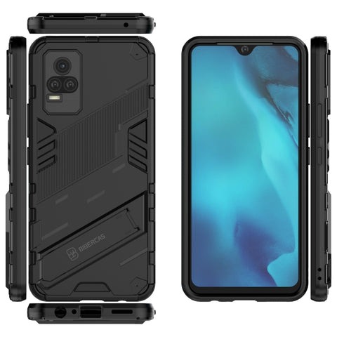 Punk Armor 2 in 1 PC + TPU Shockproof Case with Invisible Holder, For vivo Y37 / V21e 4G, For Samsung Galaxy A52 5G