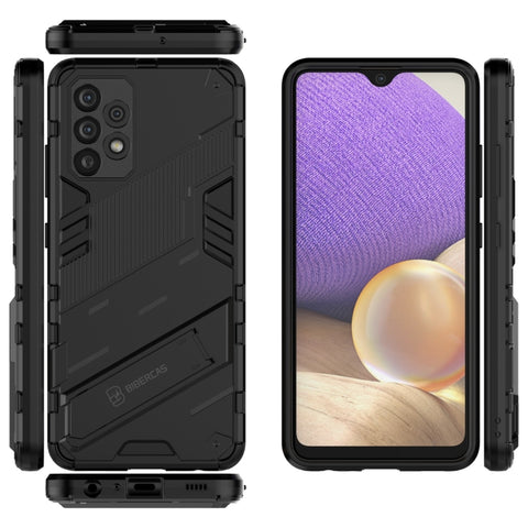 Punk Armor 2 in 1 PC + TPU Shockproof Case with Invisible Holder, For Samsung Galaxy A32 4G