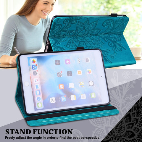 Lace Flower Embossing Pattern Horizontal Flip Leather Case with Holder & Card Slots & Wallet & Photo Frame & Sleep / Wake-up Function, For iPad 9.7 2018 / 9.7  2017 / Air 2 / Air, For iPad mini  2019 / 4 / 3 / 2 / 1, For iPad Pro 10.5 2017 / 10.2 2019 ...