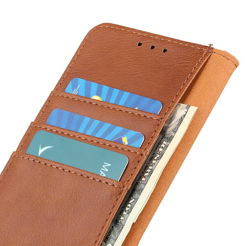 KHAZNEH Cowhide Texture Horizontal Flip Leather Case with Holder & Card Slots & Wallet, For Samsung Galaxy M32