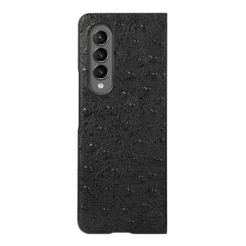 Ostrich Skin Texture Shockproof Protective Leather Case, For Samsung Galaxy Z Fold3 5G