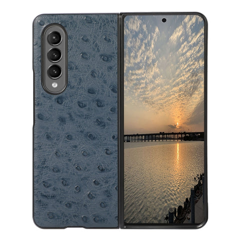 Ostrich Skin Texture Shockproof Protective Leather Case, For Samsung Galaxy Z Fold3 5G