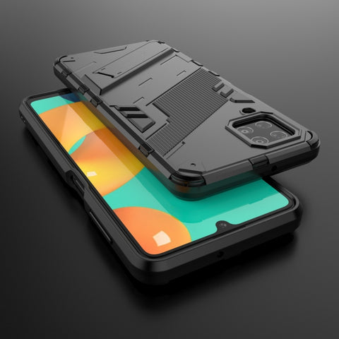 Punk Armor 2 in 1 PC + TPU Shockproof Case with Invisible Holder, For Samsung Galaxy M32