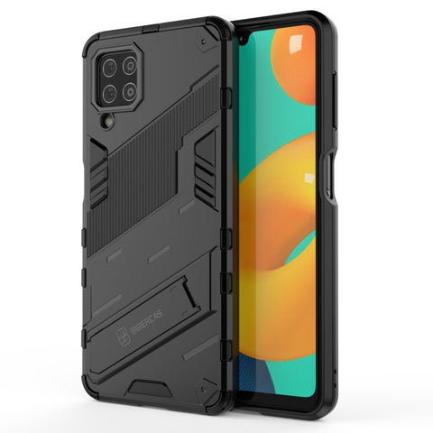 Punk Armor 2 in 1 PC + TPU Shockproof Case with Invisible Holder, For Samsung Galaxy M32