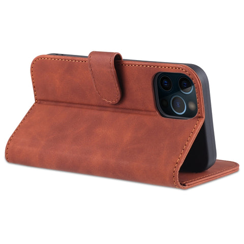 AZNS Skin Feel Calf Texture Horizontal Flip Leather Case with Card Slots & Holder & Wallet, For iPhone 12 Pro, For iPhone 12 Pro Max