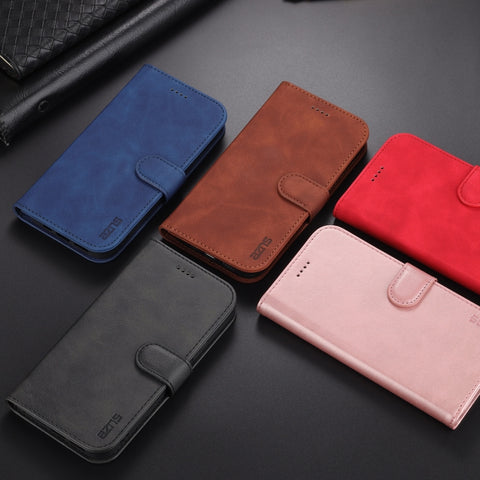 AZNS Skin Feel Calf Texture Horizontal Flip Leather Case with Card Slots & Holder & Wallet, For iPhone 12 Pro, For iPhone 12 Pro Max