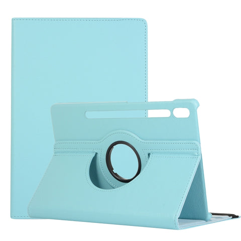 Litchi Texture Horizontal Flip 360 Degrees Rotation Leather Case with Holder, For Samsung Galaxy Tab S7 FE T730