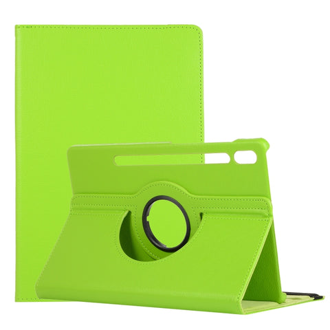 Litchi Texture Horizontal Flip 360 Degrees Rotation Leather Case with Holder, For Samsung Galaxy Tab S7 FE T730