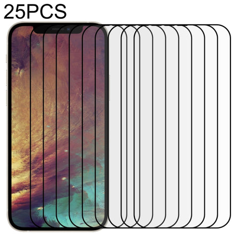 For iPhone 17e / 16e / 13 / 13 Pro 25pcs Full Glue Full Screen Tempered Glass Film, For iPhone 13 mini (25pcs), For iPhone 17e / 16e / 13 / 13 Pro  (25pcs), For iPhone 13 Pro Max (25pcs)