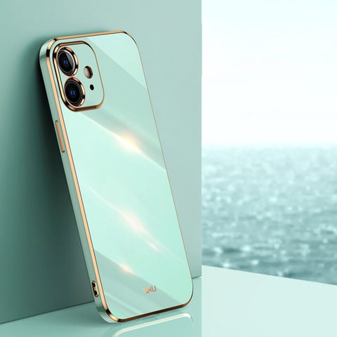 XINLI Straight Edge 6D Electroplate TPU Phone Case, For iPhone 6 / 6s, For iPhone 6 Plus / 6s Plus, For iPhone SE 2022 / SE 2020 / 8 / 7, For iPhone 11, For iPhone 11 Pro, For iPhone 11 Pro Max, For iPhone 12