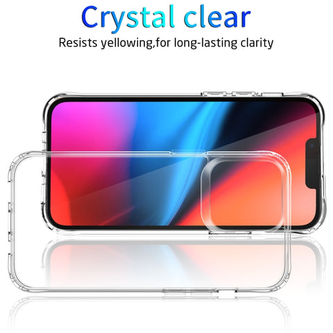 Clear Crystal Acrylic +TPU Four-corner Shockproof Case, For iPhone 13 mini, For iPhone 13, For iPhone 13 Pro, For iPhone 13 Pro Max