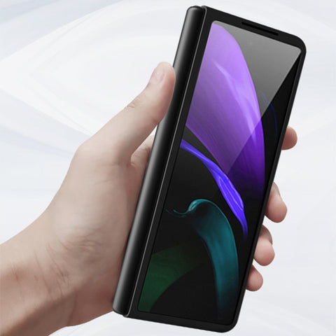 Carbon Fiber Texture Shockproof Splicing Leather Case, For Samsung Galaxy Z Fold3 5G
