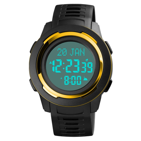 SKMEI 1729 Qibla Calendar Timing Multifunctional LED Digital Display Luminous Electronic Watch