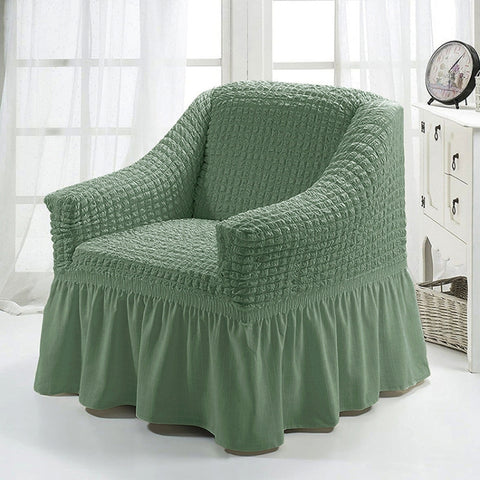 Four Seasons Universal Elastic Full Coverage Skirt Style Sofa Cover, Size: Single S 90-140cm