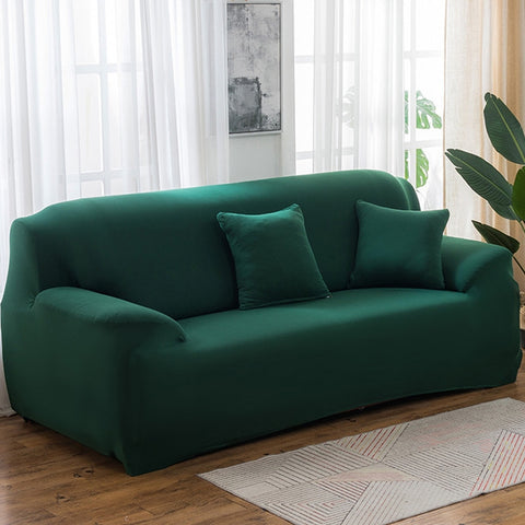 145-185cm Four Seasons Solid Color Elastic Full Coverage Non-slip Sofa Cover
