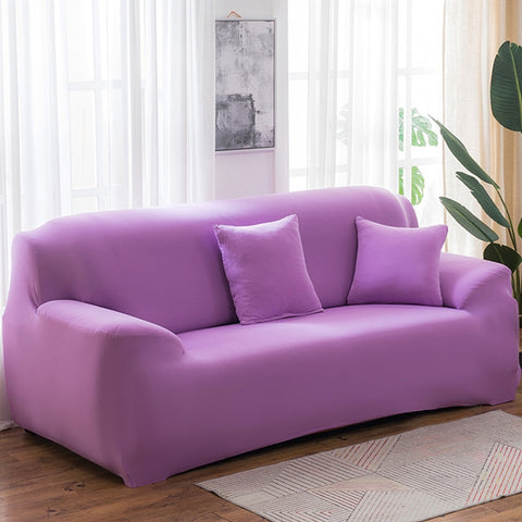 145-185cm Four Seasons Solid Color Elastic Full Coverage Non-slip Sofa Cover