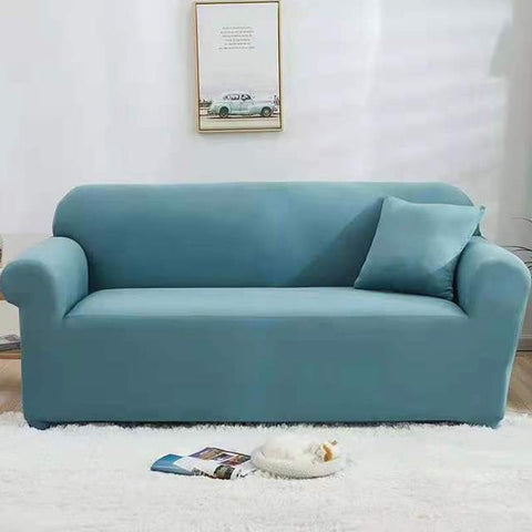 145-185cm Four Seasons Solid Color Elastic Full Coverage Non-slip Sofa Cover