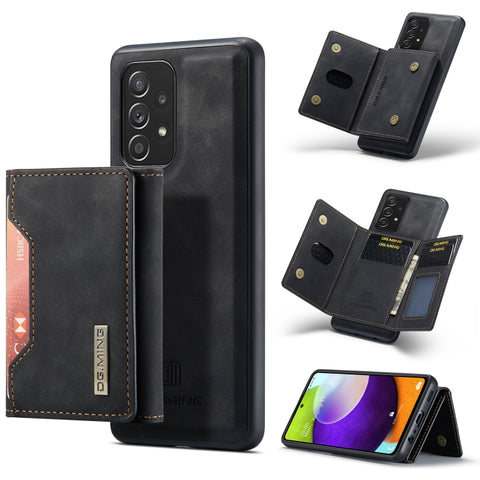 DG.MING M2 Series 3-Fold Multi Card Bag + Magnetic Back Cover Shockproof Case with Wallet & Holder Function, For Samsung Galaxy A02s, For Samsung Galaxy A32 5G, For Samsung Galaxy A42 5G, For Samsung Galaxy A52 5G / 4G, For Samsung Galaxy A72 5G / 4G  ...
