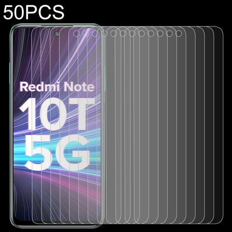 50 PCS 0.26mm 9H 2.5D Tempered Glass Film, For Samsung Galaxy M21 2021/M21s/M21 (50 PCS), For Xiaomi Poco X3 GT (50 PCS), For Xiaomi Poco F3 GT (50 PCS), For Xiaomi Redmi Note 10T 5G (50 PCS)