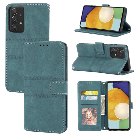 Embossed Striped Magnetic Buckle PU + TPU Horizontal Flip Leather Case with Holder & Card Slot & Wallet & Photo Frame & Sling, For Samsung Galaxy S20 FE 5G, For Samsung Galaxy S21 5G, For Samsung Galaxy S21+ 5G, For Samsung Galaxy S21 Ultra 5G         ...