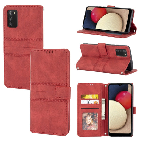 Embossed Striped Magnetic Buckle PU + TPU Horizontal Flip Leather Case with Holder & Card Slot & Wallet & Photo Frame & Sling, For Samsung Galaxy S20 FE 5G, For Samsung Galaxy S21 5G, For Samsung Galaxy S21+ 5G, For Samsung Galaxy S21 Ultra 5G         ...
