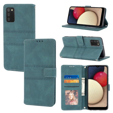 Embossed Striped Magnetic Buckle PU + TPU Horizontal Flip Leather Case with Holder & Card Slot & Wallet & Photo Frame & Sling, For Samsung Galaxy S20 FE 5G, For Samsung Galaxy S21 5G, For Samsung Galaxy S21+ 5G, For Samsung Galaxy S21 Ultra 5G         ...