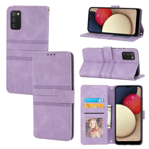 Embossed Striped Magnetic Buckle PU + TPU Horizontal Flip Leather Case with Holder & Card Slot & Wallet & Photo Frame & Sling, For Samsung Galaxy S20 FE 5G, For Samsung Galaxy S21 5G, For Samsung Galaxy S21+ 5G, For Samsung Galaxy S21 Ultra 5G         ...