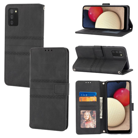 Embossed Striped Magnetic Buckle PU + TPU Horizontal Flip Leather Case with Holder & Card Slot & Wallet & Photo Frame & Sling, For Samsung Galaxy S20 FE 5G, For Samsung Galaxy S21 5G, For Samsung Galaxy S21+ 5G, For Samsung Galaxy S21 Ultra 5G         ...
