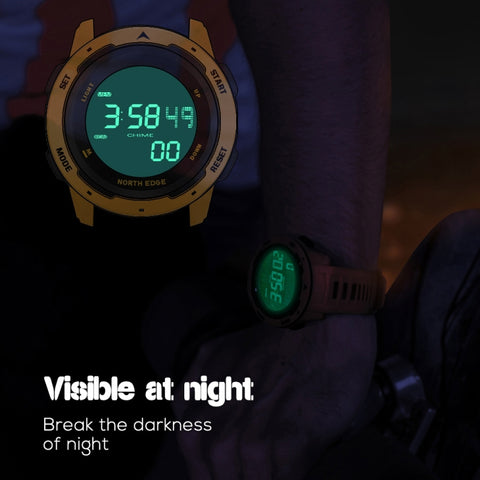 NORTH EDGE Mars Men Luminous Digital Waterproof Smart Sports Watch, Support Alarm Clock & Countdown & Sports Mode