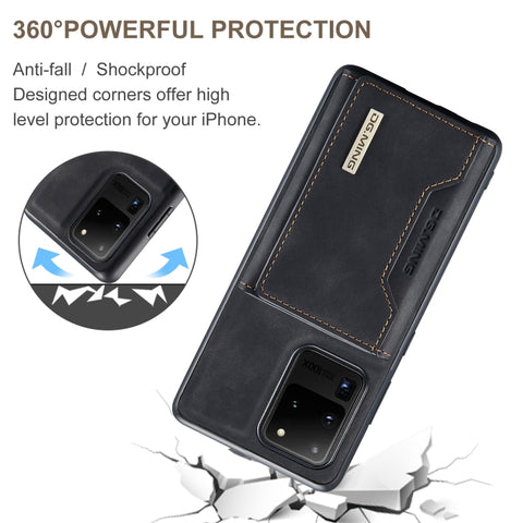 DG.MING M2 Series 3-Fold Multi Card Bag Back Cover Shockproof Case with Wallet & Holder Function, For Samsung Galaxy S20 Ultra, For Samsung Galaxy S20+