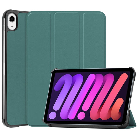 Custer Texture 3-Fold Holder Smart Leather Tablet Case, For iPad mini 6 / mini 2024, For iPad mini 6