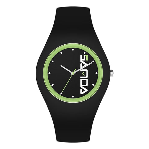 SANDA 6076 Simple Scale Round Dial Ladies Silicone Strap Quartz Watch