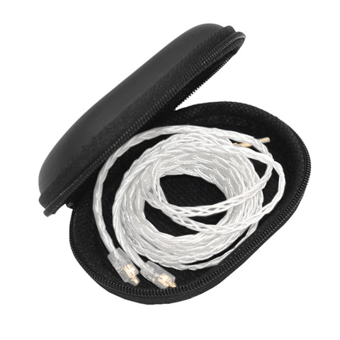 KZ Portable PU Leather Oval Data Cable Charger Earphone Storage Box, Oval