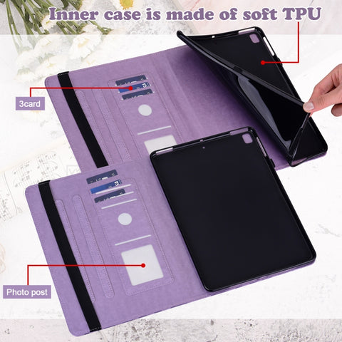Tree & Deer Pattern Pressed Printing Horizontal Flip PU Leather Case with Holder & Card Slots & Sleep / Wake-up Function, For iPad Air 2020 / Pro 11 2020, For iPad Pro 10.5 2017 / 10.2 2019, For iPad 9.7 2018/2017/Air 2/Air, For iPad mini 5/4/3/2/1    ...