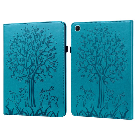 Tree & Deer Pattern Pressed Printing Horizontal Flip PU Leather Case with Holder & Card Slots & Sleep / Wake-up Function, For iPad Air 2020 / Pro 11 2020, For iPad Pro 10.5 2017 / 10.2 2019, For iPad 9.7 2018/2017/Air 2/Air, For iPad mini 5/4/3/2/1    ...