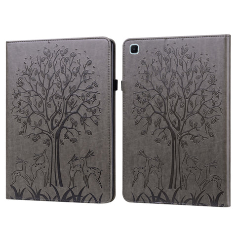 Tree & Deer Pattern Pressed Printing Horizontal Flip PU Leather Case with Holder & Card Slots & Sleep / Wake-up Function, For iPad Air 2020 / Pro 11 2020, For iPad Pro 10.5 2017 / 10.2 2019, For iPad 9.7 2018/2017/Air 2/Air, For iPad mini 5/4/3/2/1    ...