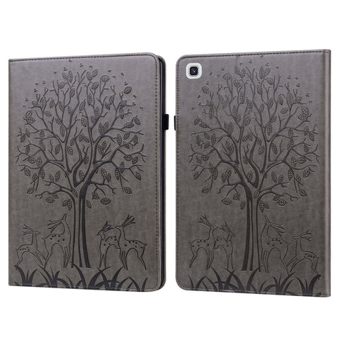 Tree & Deer Pattern Pressed Printing Horizontal Flip PU Leather Case with Holder & Card Slots & Sleep / Wake-up Function, For iPad Air 2020 / Pro 11 2020, For iPad Pro 10.5 2017 / 10.2 2019, For iPad 9.7 2018/2017/Air 2/Air, For iPad mini 5/4/3/2/1    ...