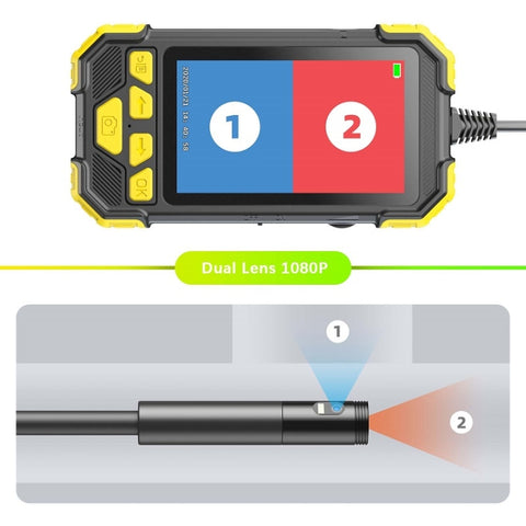 Y19 3.9mm Dual Lens Hand-held Hard-wire Endoscope with 4.3-inch IPS Color LCD Screen, 2m, 3.5m, 5m, 10m