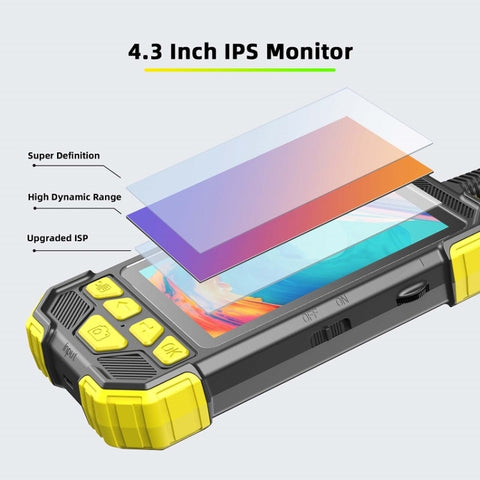 Y19 3.9mm Dual Lens Hand-held Hard-wire Endoscope with 4.3-inch IPS Color LCD Screen, 2m, 3.5m, 5m, 10m