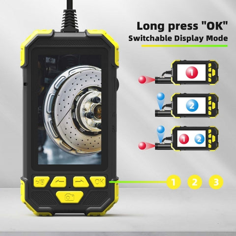 Y19 3.9mm Dual Lens Hand-held Hard-wire Endoscope with 4.3-inch IPS Color LCD Screen, 2m, 3.5m, 5m, 10m