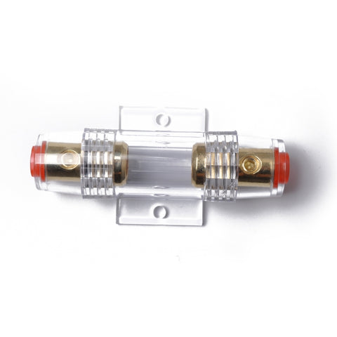 Car 100 Amp Audio AGU Fuse Holder Fuseholder 4 6 8 Gauge Inline Gold Plated, 100 Amp