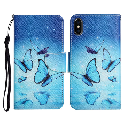 Painted Pattern Horizontal Flip Leather Case with Holder & Card Slot & Wallet, For iPhone 11, For iPhone XS Max, For iPhone XR