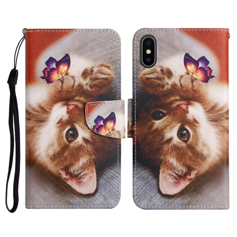 Painted Pattern Horizontal Flip Leather Case with Holder & Card Slot & Wallet, For iPhone 11, For iPhone XS Max, For iPhone XR